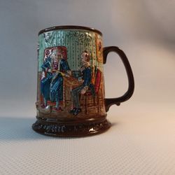 CHRISTMAS CAROL YULE  1971 ANNUAL LTD ED ROYAL DOULTON BESWICK LARGE TANKARD MUG 5-1/4" H X  4-1/2" D