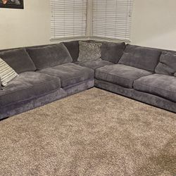 Sectional couch dark grey Sofa