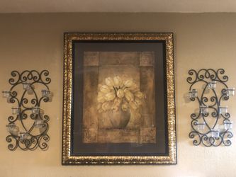 Wall decor and side candle holders