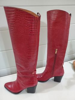 Red Franco Sarto Boots Sz 9.5 - Worn 2x, Gorgeous Like New