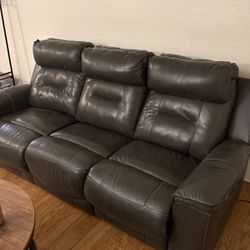 LEATHER RECLINER COUCH NEED GONE ASAP