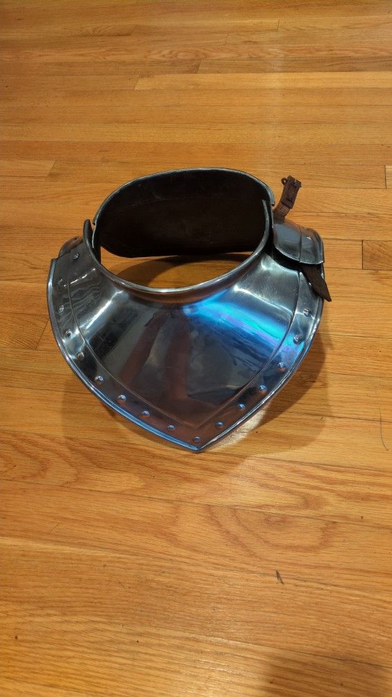 Polished Steel Gorget - Neck Armor for LARP/SCA/Cosplay