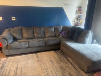 Navy blue couch
