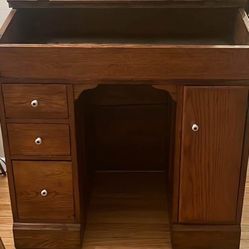 Super fun, Very old Oak Jeweler/ Watchmaker unique Desk with lots of storage