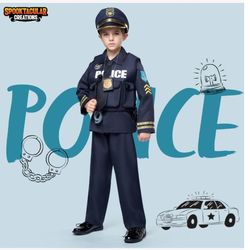 Police Halloween Costume Boys 3T
