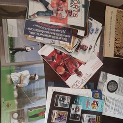 Sports card flyers. 8x10. Over 100 flyers. Basketball, football, baseball, hockey, golf