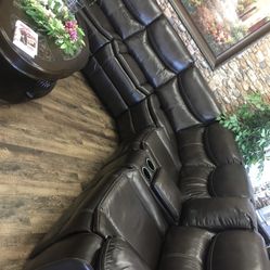 Sectional Leather Recliner