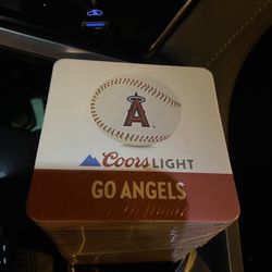 Angel Baseball Beer Coaster