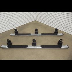 08-10 Ford F250 350 Crew Cab OEM Running Boards Pair Left/Right Chrome