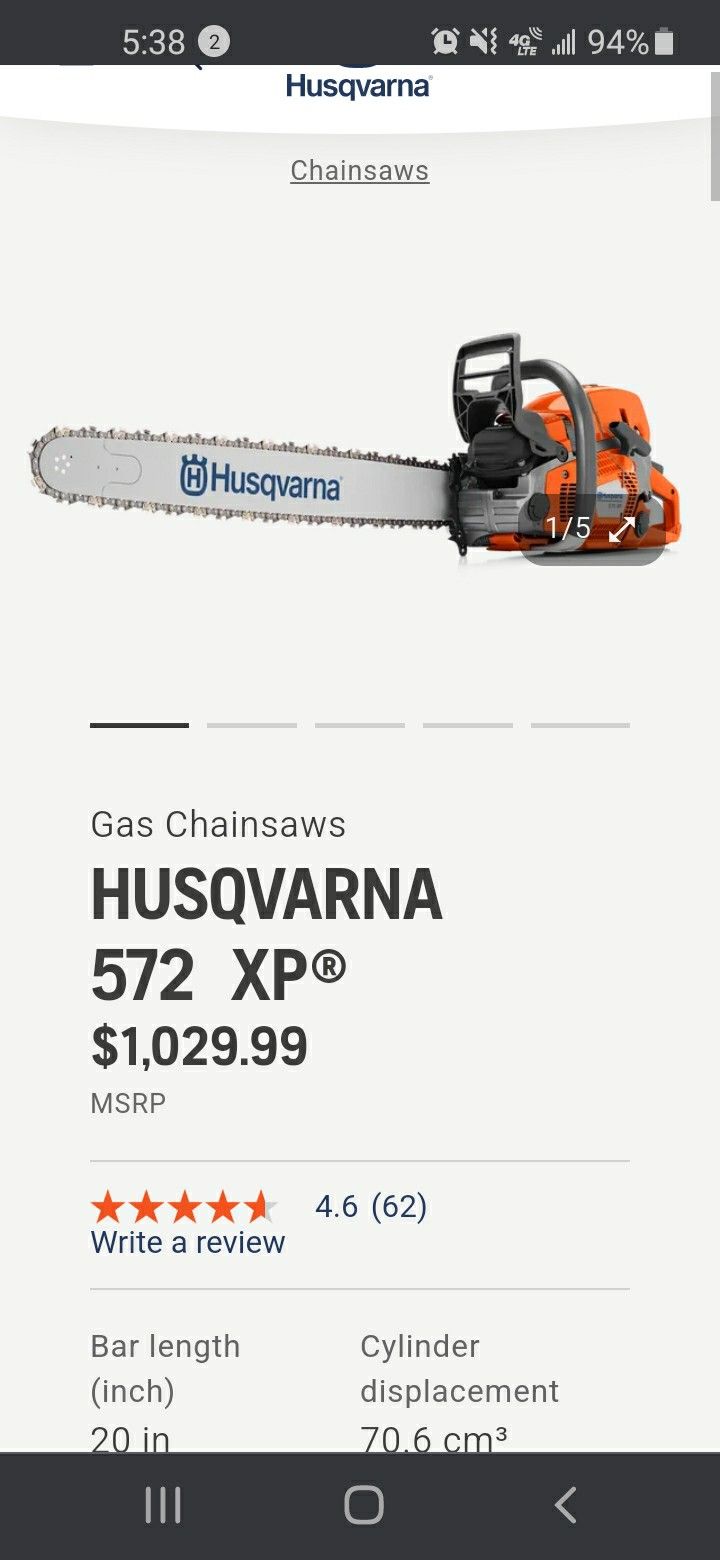 Husqvarna Chainsaw 
