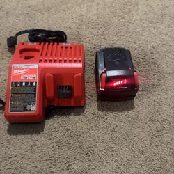 Milwaukee Battery And Charger 