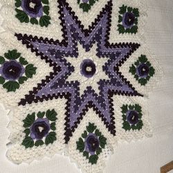 Handmade Crochet Blanket 36”x46”
