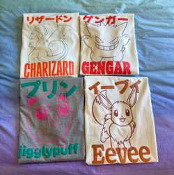 Pokemon x Target exclusive Adult Japanese T-shirt Set Size S (read description)
