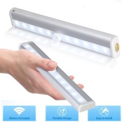 2-Pack Stick On Anywhere Infrared Induction LED Light Wireless Motion Sensing Detecting Bar Sensor Closet Cabinet Light Lamp
Detector 