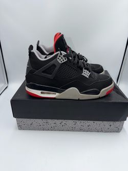 🔥 Air Jordan 4 Retro “Bred” 👟 Men’s Shoe Size 7