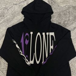 Vlone x Palm Angels Hoodie Black Purple Size Large 100% Authentic!