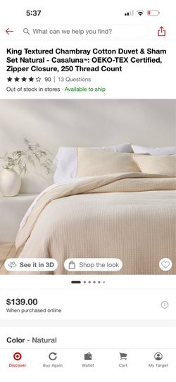 Casaluna king size 3 piece duvet set