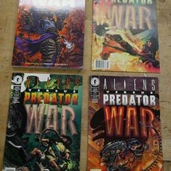 LOT 4 ALIENS PREDATOR WAR COMIC BOOKS 3 OF 4; 2 OF 4; 0 OF 4 ; BOOK MINT CONDITION (contact info removed)2