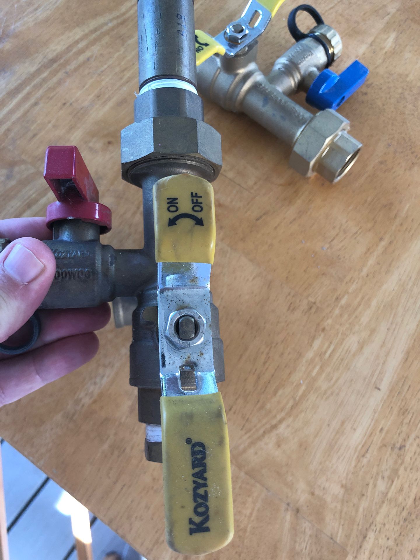 Cut off valves 3/4” and plumbing supplies