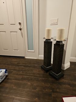 Heavy Oversized Ornament Candle Pillars