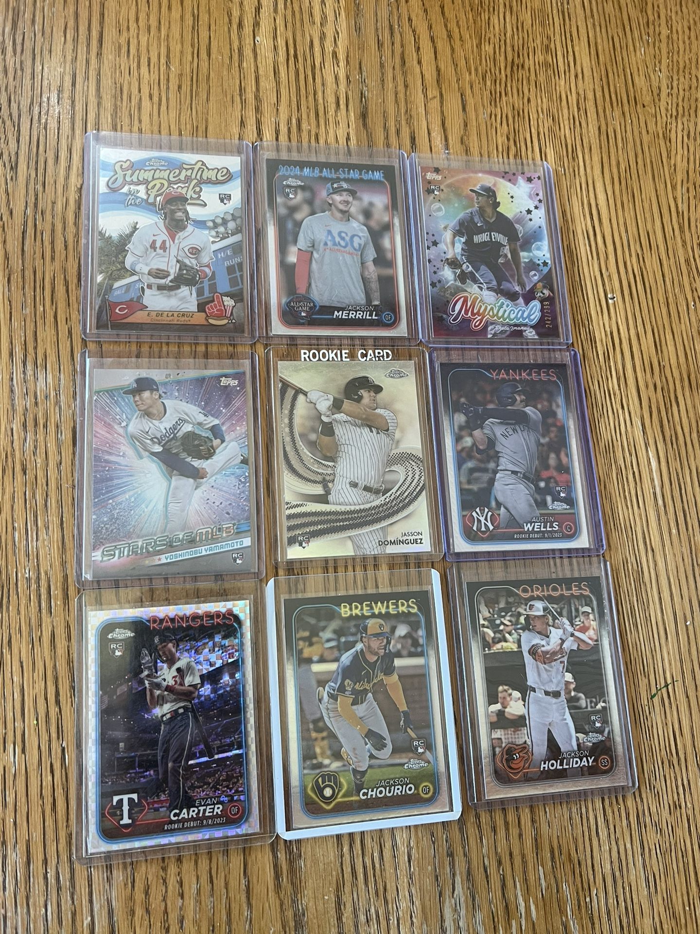 Current Player MLB Baseball Rookie Card Lot