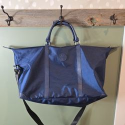 Authentic Vince Camuto Large Huge Duffle Bag Gym Weekender Navy