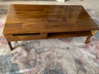 Solid wood acacia coffee table