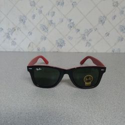 Ray-Ban Rayban Black & Red Wayfarer New Sunglasses