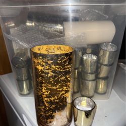 Gold Votives + Candles
