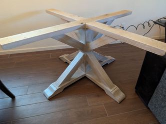 Solid wood table legs gray finish