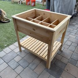 Handmade Cedar 8-Pocket Herb Garden Planter – Raised Planter Box