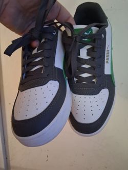 Puma Low-Top Sneakers White Dark Gray Green