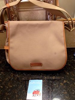 DOONEY & BOURKE Large Tan Canvas Crossbody Handbag