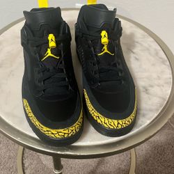 Black And Yellow Low Jordan SPIKEZ