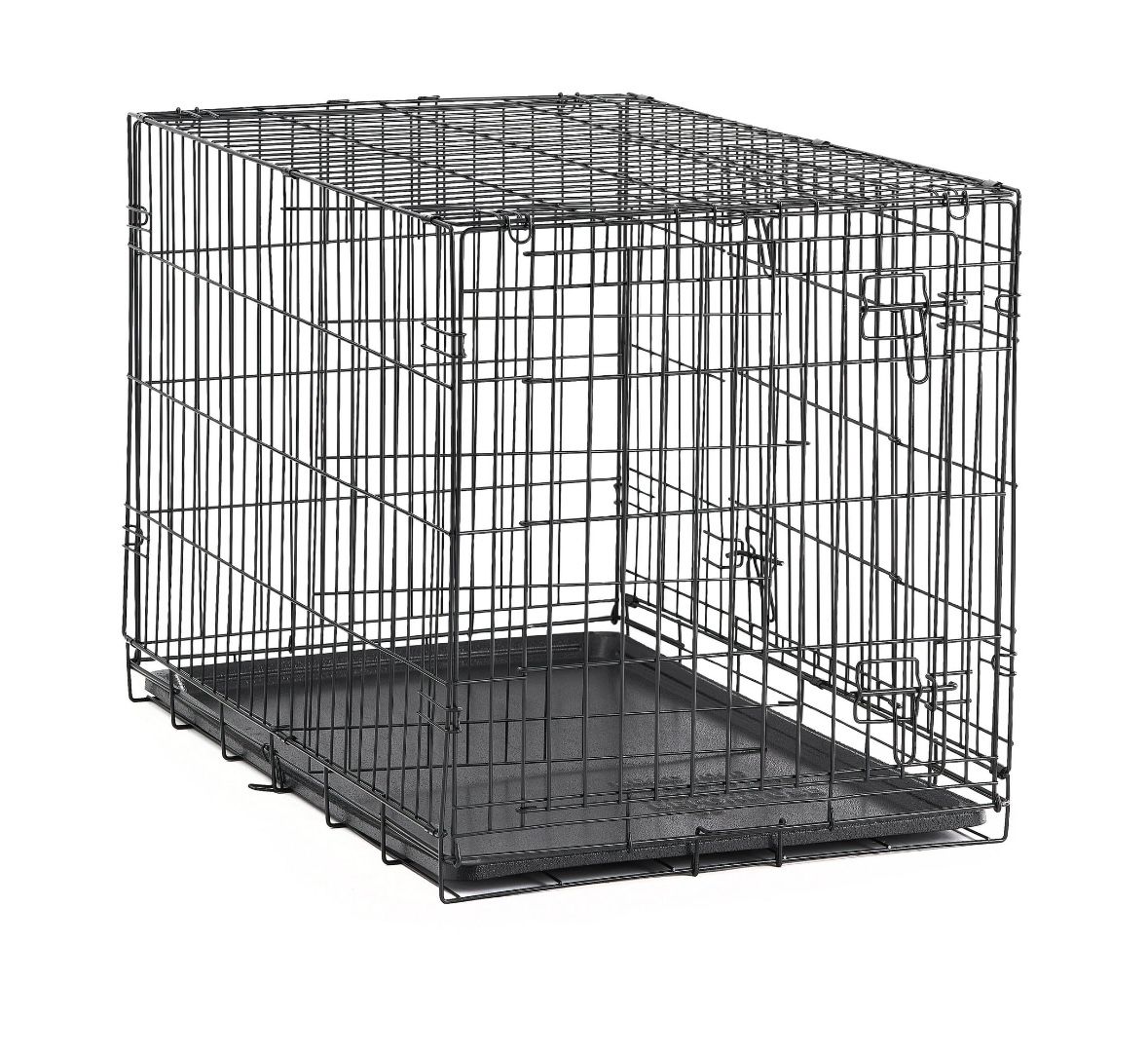 Vibrant Life Double-Door Foldable Metal Wire Dog Crate with Divider, XX-Large, 48"