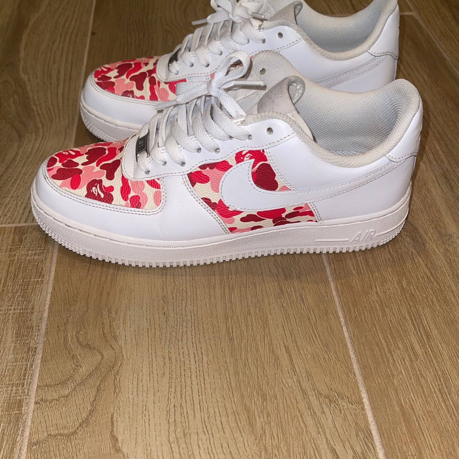 Nike Air Force Ones Bape Paint Over