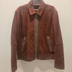 HAWKERS Brown Suede Zip-Up Jacket