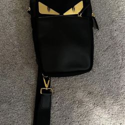 Designer Fendi Monster Collection Gold Shoulder Bag 