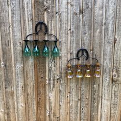 Horseshoe and rake Wine Glass Holders