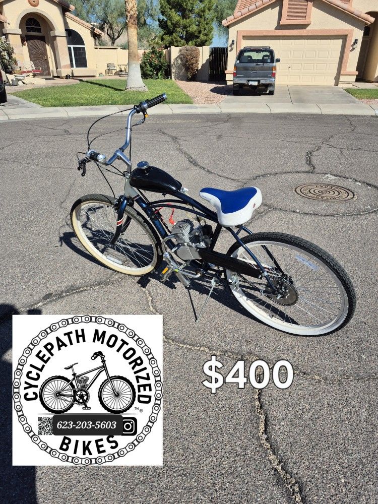 Not Electric Runs On Gas Motorized Bicycle Beach Cruiser Motor Bike Moped Delivery Available