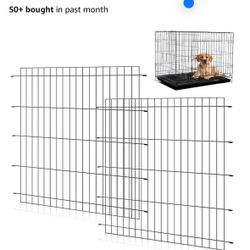 Tandefio 2 Pcs Dog Crate Divider Panel Metal Pets Divider Panel Dog Crate for Pets (28 x 29.1 x 0.5 Inches)