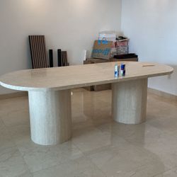 Travertine Dining Table