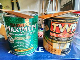 Olympic Maximum and TWP Total Wood Preservative Stain