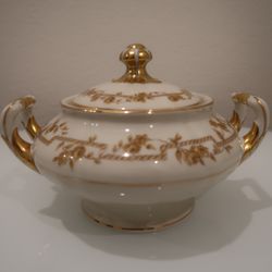 White And Gold Sugar Bowl Or You Can Use It For Anything 