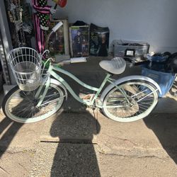 Mint Color Beach Cruiser Bike 