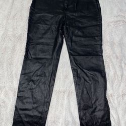 Leather black jeans size xl