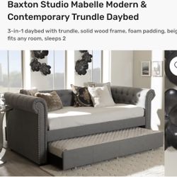 Baxton Studio Mabelle Modern & Contemporary Trundle Daybed