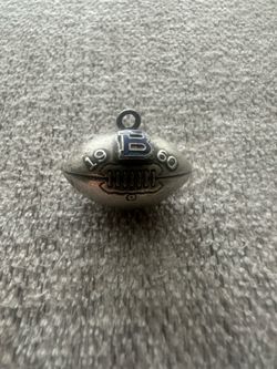 Vintage 1960 B Boston Sterling Silver Football Charm