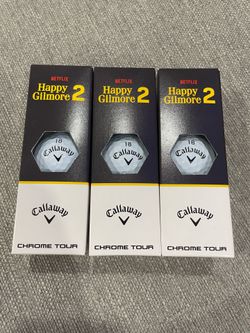 NEW Callaway Chrome Tour Happy Gilmore 2 Golf Balls - 3 Sleeves (9 Balls) Limited Edition