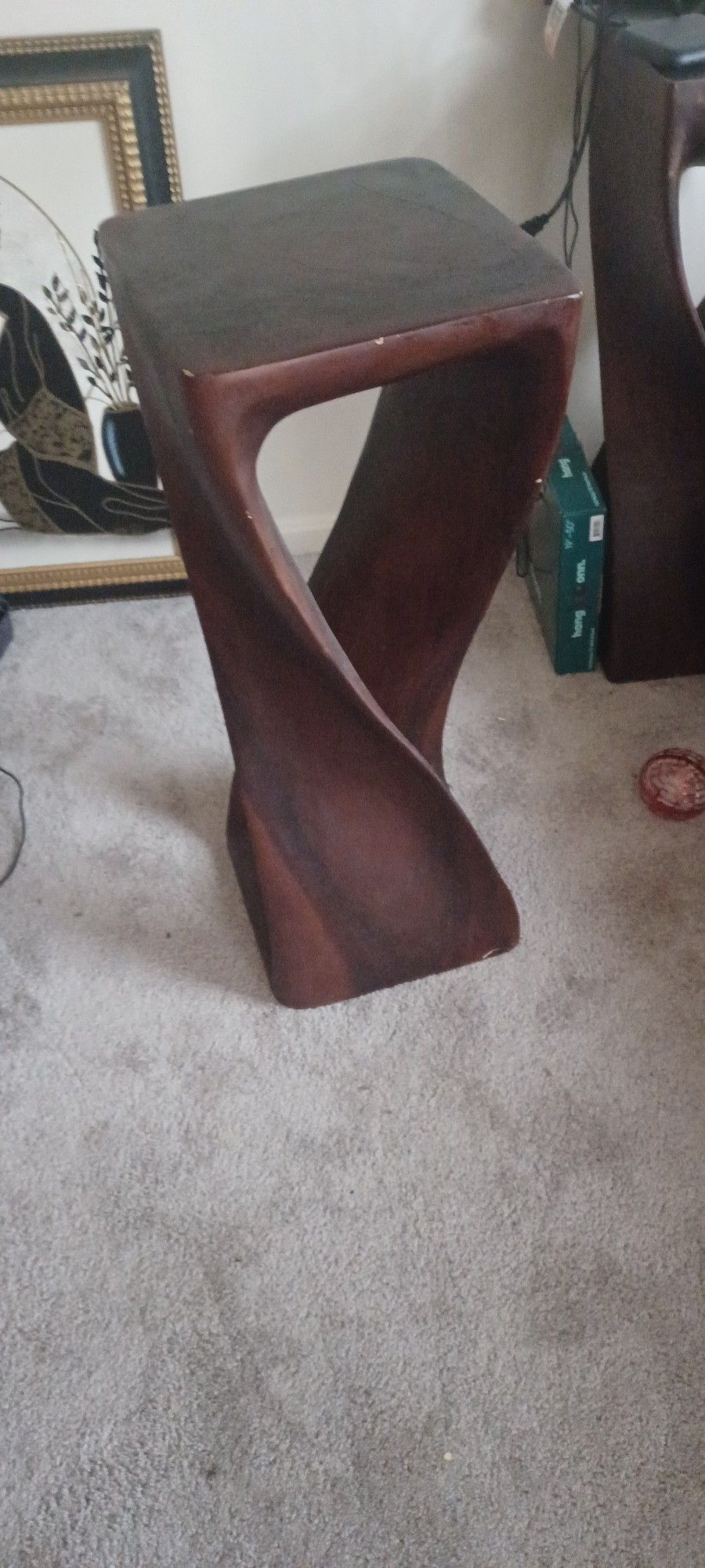 African Carved end tables